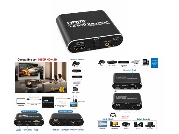 &ua  CONVERTIDOR OPTICO HDMI  (1198)